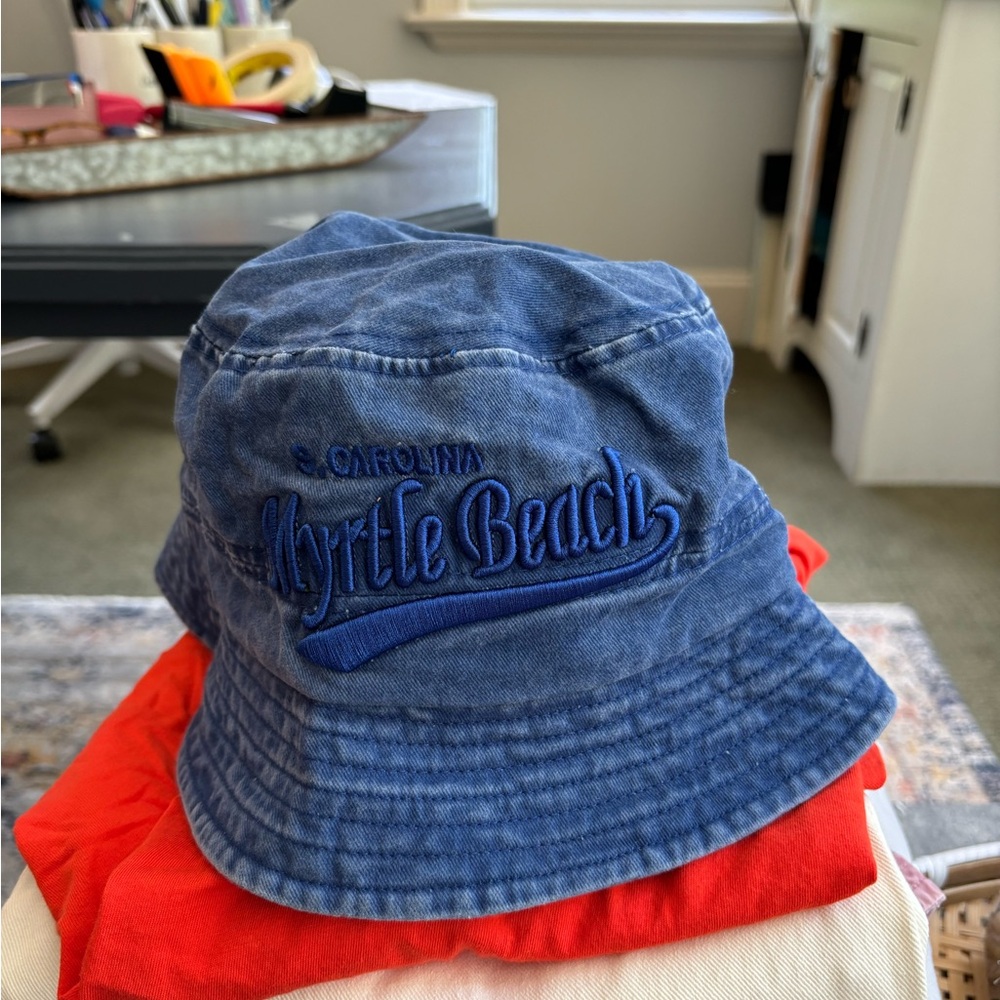 Blue Myrtle Beach, North Carolina bucket hat one size fits most